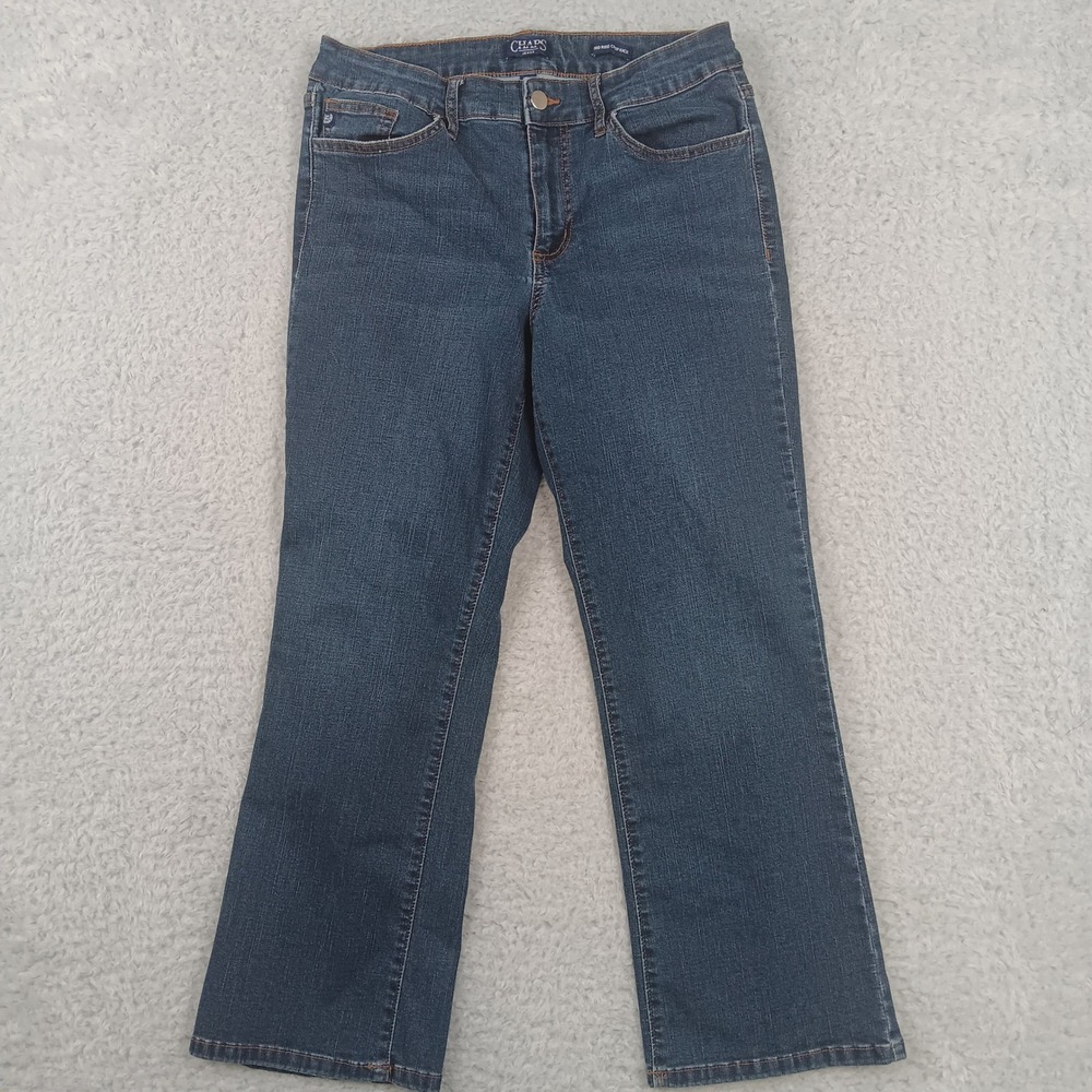 Chaps Jeans Mid Rise Crop Kick Womens Size 10/30 Blue Dark Wash‎ Denim Pants